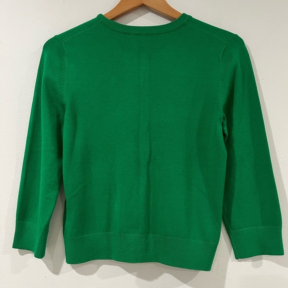 Gauge classic green open sweater with buttons. M ANWT - Picture 2 of 7